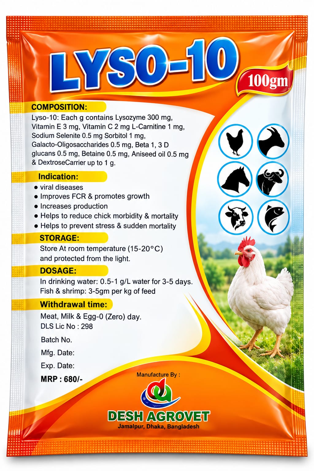 Lyso-10 pack — Immunity Booster from Desh Agrovet