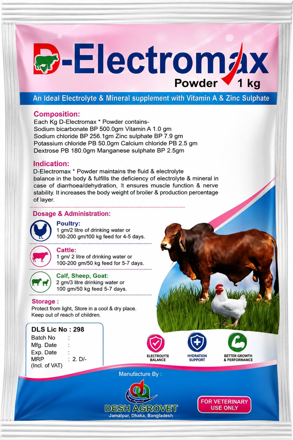 D-Electromax — Electrolyte by Desh Agrovet